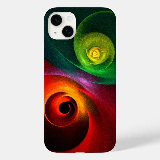 レッドグリーン陰陽モダン抽象芸術アートパターン#20 Case-Mate iPhoneケース (裏面)