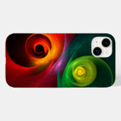 レッドグリーン陰陽モダン抽象芸術アートパターン#20 Case-Mate iPhoneケース (裏面 (横))