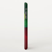 レッドグリーン陰陽モダン抽象芸術アートパターン#20 iPhoneケース (左側)