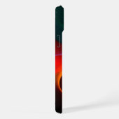 レッドグリーン陰陽モダン抽象芸術アートパターン#20 iPhoneケース (右側面)