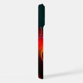 レッドグリーン陰陽モダン抽象芸術アートパターン#20 iPhoneケース (右側面)