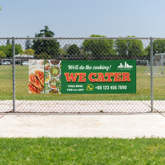 レッドグリーンWeカーターケータリングプロモロゴ写真 横断幕 (インサイチュ)