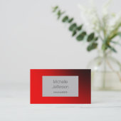 レッドグレイコンテンポラリートレンディー名刺 名刺 (スタンド正面)