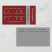 レッドグレイシンプル縁ど10パンチ ロイヤリティカード (正面/裏面)