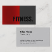 レッドグレイスタイリッシュブラックトレーナービジネスカード 名刺 (正面/裏面)