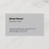 レッドグレイスタイリッシュブラックトレーナービジネスカード 名刺 (裏面)