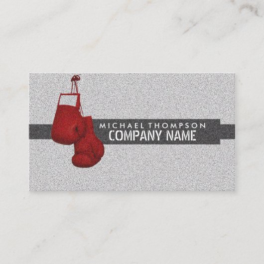 レッドグレインボクシンググローブ、ボクサー、ボクシングトレーナー 名刺 (正面)