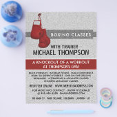 レッドグレインボクシング手袋、ボクシングクラス広告 チラシ (シングル)