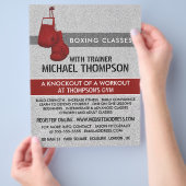 レッドグレインボクシング手袋、ボクシングクラス広告 チラシ (手)