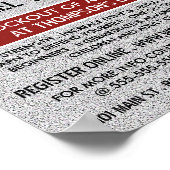 レッドグレインボクシング手袋、ボクシングクラス広告 ポスター (角)