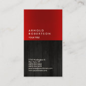 レッドグレモダンープロフェッショナルミニマル 名刺 (正面)