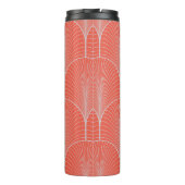 レッドグレーアートデコ、ヴィンテージ壁紙。 タンブラー (裏面)