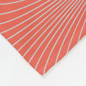 レッドグレーアートデコ、ヴィンテージ壁紙。 フリースブランケット (角)