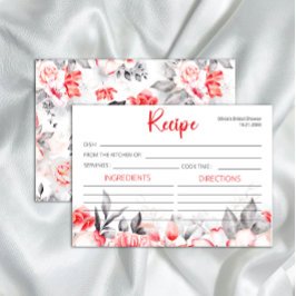 レッドグレーウォーターカラーフラワーズレシピ