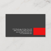 レッドグレーエステティックプロフェッショナル名刺 名刺 (裏面)