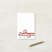 レッドグレーカスタムバレーボールコーチ名 ポストイット (デスク上)