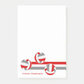 レッドグレーカスタムバレーボールコーチ名 ポストイット (正面)