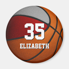 レッドグレークラブカラーバスケットボールチームのギフトパーティー マグネット