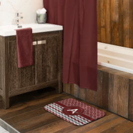 レッドグレーシェブロンクローバー バスマット