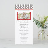 レッドグレーシェブロンフォト結婚式 プログラム (スタンド正面)