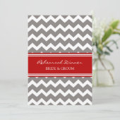 レッドグレーシェブロンリハーサルディナーパーティー 招待状 (スタンド正面)