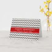 レッドグレーシェブロン事業グループ誕生日 カード (黄色い花)