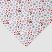 レッドグレースカンジナビア花パターンティッシュペーパー 薄葉紙 (詳細)