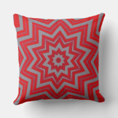 レッドグレースターズ幾何木綿模様ピロー クッション (裏面)