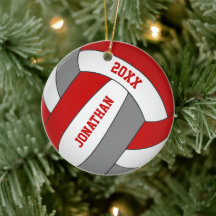 レッドグレースポーツチームカラーズボーズバレーボール