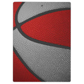 レッドグレーチームカラーバスケットボールコーチ名 クリップボード (裏面)