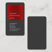 レッドグレートレンディープロフェッショナルラウンドコーナー 名刺 (正面/裏面)