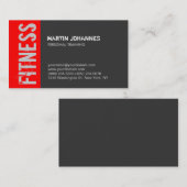 レッドグレートレーナーフィットネスモダン名刺 名刺 (正面/裏面)