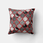 レッドグレーハリウッドリージェンシーモロッコアニマルプリント クッション (裏面)