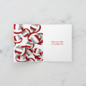 レッドグレーバレーボールキッズスポーツハッピーバースデー カード (内部)