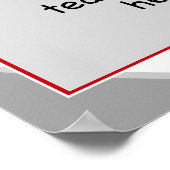 レッドグレーバレーボールチームカラー記念 ポスター (角)