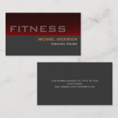 レッドグレーパーソナルトレーナーユニーク名刺 名刺 (正面/裏面)