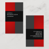 レッドグレーブラッククリエイティブ名刺 名刺 (正面/裏面)