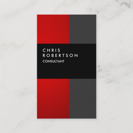 レッドグレーブラッククリエイティブ名刺 名刺 (正面)