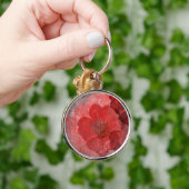 レッドグレーブラックグランジデジタルグラフィックアートデザイン キーホルダー (手)