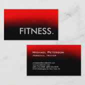 レッドグレーブラックトレーナーフィットネス名刺 名刺 (正面/裏面)