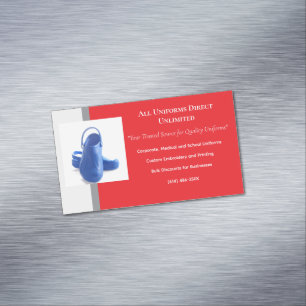 レッドグレーブルーメディカルユニフォームナースシューズ マグネット名刺