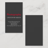 レッドグレープレーン写真の名刺 名刺 (正面/裏面)