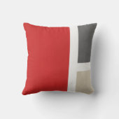 レッドグレーベージュモダン クッション (裏面)