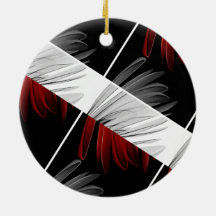 レッドグレーペタルデザインアクリル壁時計