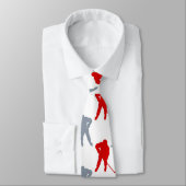 レッドグレーホッケープレーヤーテーマ パーソナライズされた ネクタイ (タイ)