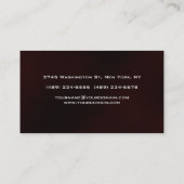 レッドグレーモノグラムユニーク魅力的な名刺 名刺 (裏面)