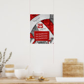 レッドグレー女子バレーボールチームの写真 ポスター (キッチン)