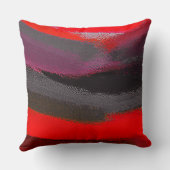 レッドグレー抽象芸術 クッション (裏面)