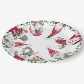 レッドグレー格言クリスマスパーティーデコールウォーター色 ペーパープレート (アングル)