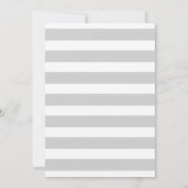 レッドグレー誕生日招待状大人ワイドストライプ 招待状 (裏面)